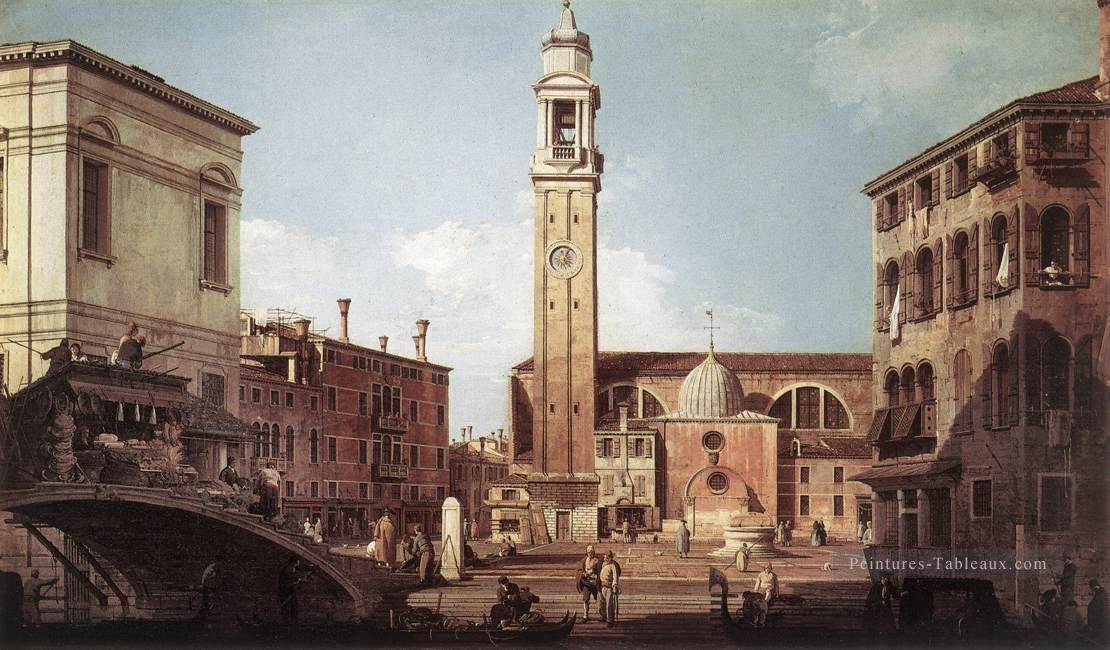 Vue Du Campo Santi Apostoli Canaletto Venise Peintures à l'huile